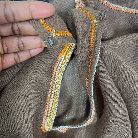 BCBGMAXAZRIA Beach Cover Up Top‎ with beaded neckline Womens Sheer Shirt OS - Picture 13 of 15